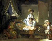 Jean Honore Fragonard La Visite a la nourrice oil painting